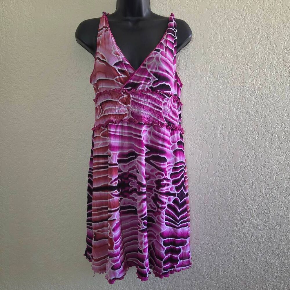 BCBGMaxAzria Y2K Smocked Empire Waist Dress